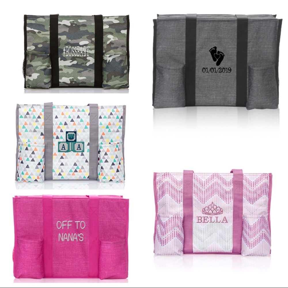 Personalized Zip-Top Organizing Utility Tote